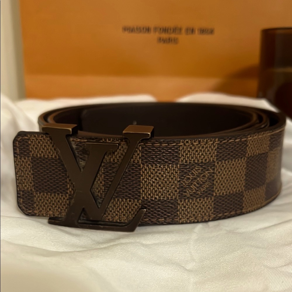 Louis Vuitton Men's Brown Checkered Belt (used - see description)